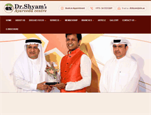 Tablet Screenshot of drshyamayurveda.com